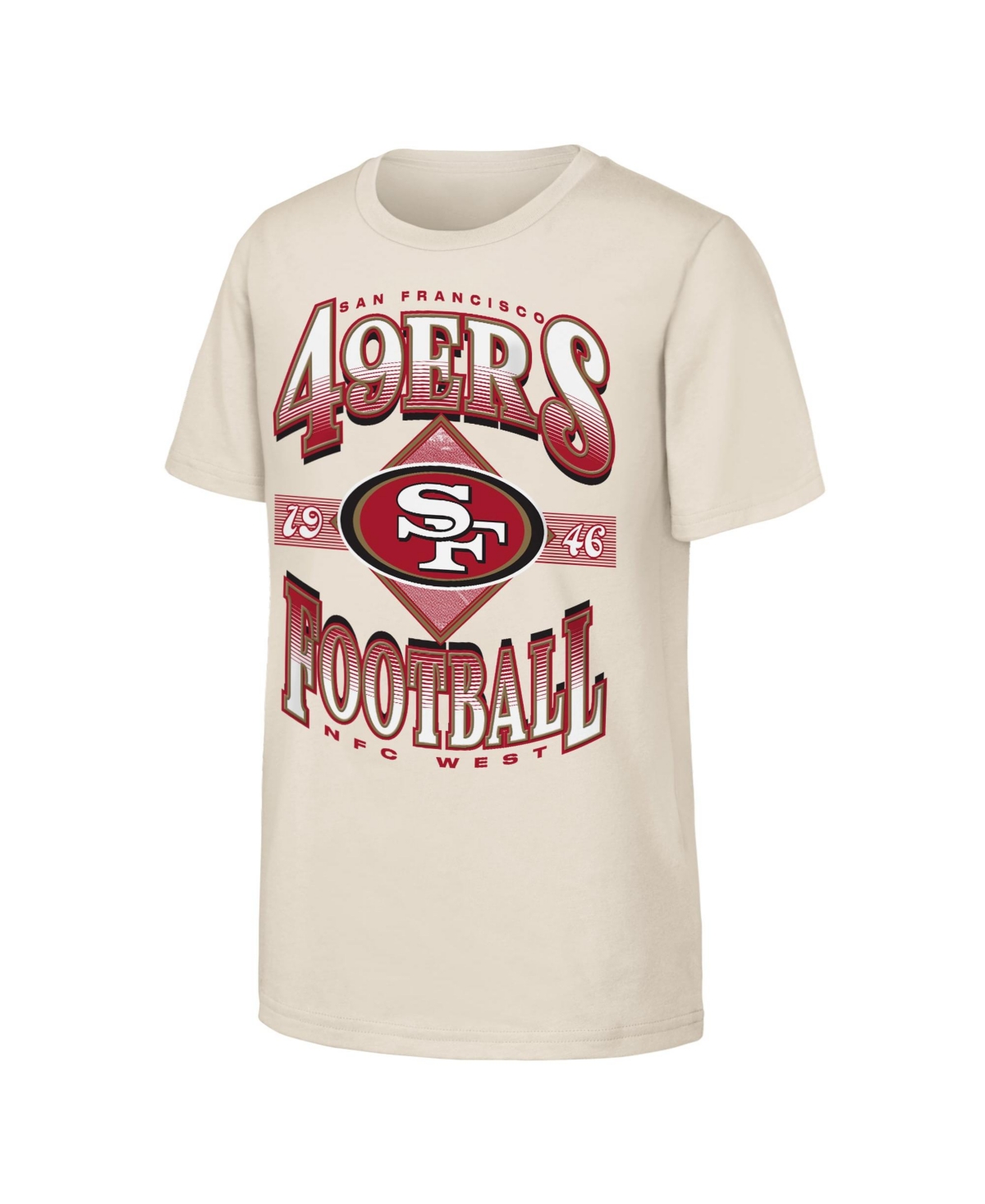 Outerstuff Kids' Boys' And Girls' Nfl Of Days Past Screen-print Graphic Crewneck T-shirt In Natural