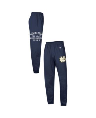 Men's Navy Notre Dame Fighting Irish Powerblend Banded Fleece Sweatpants