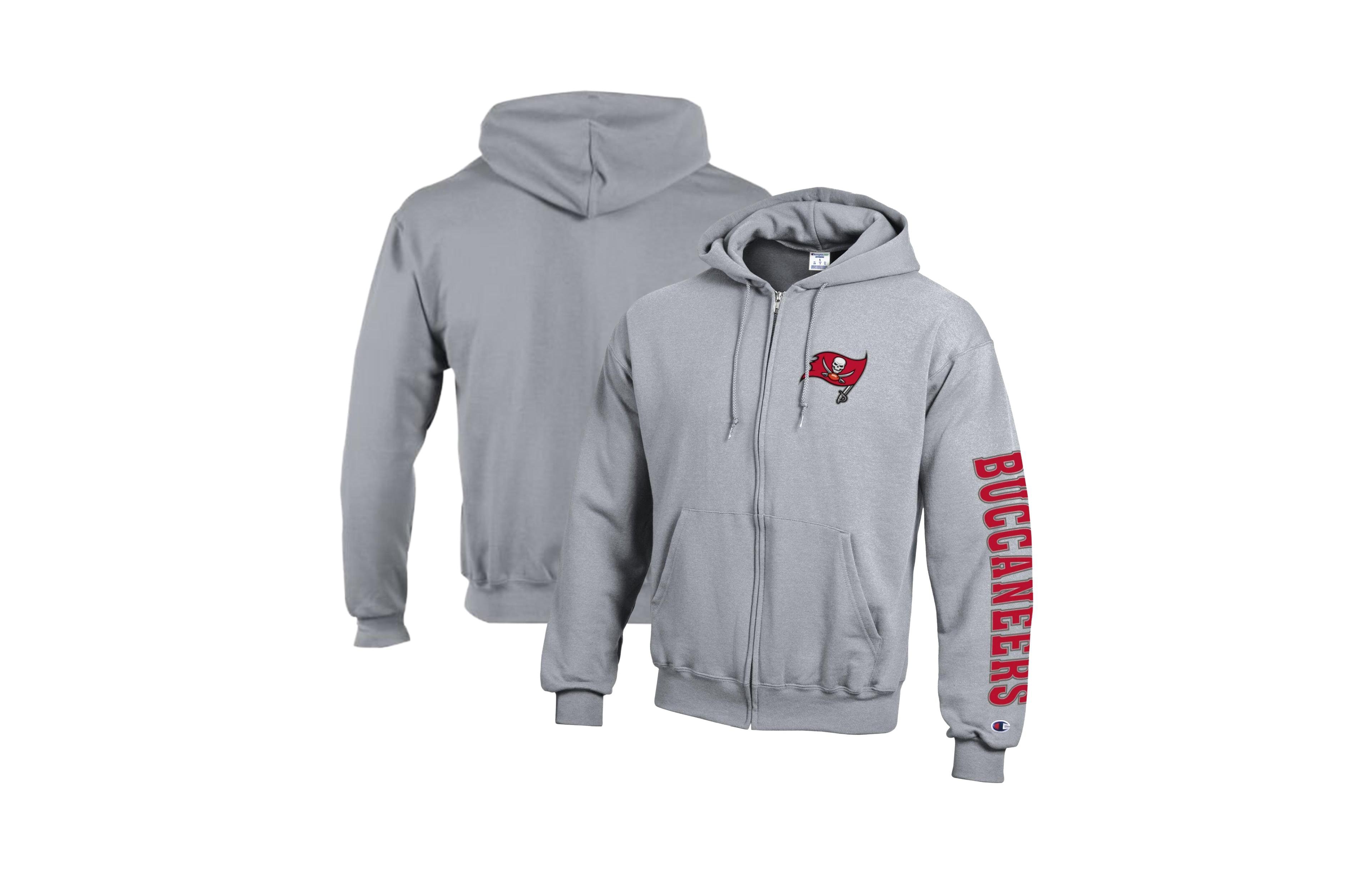 Champion Men's Tampa Bay Buccaneers Full Zip Fleece-Lined Hoodie