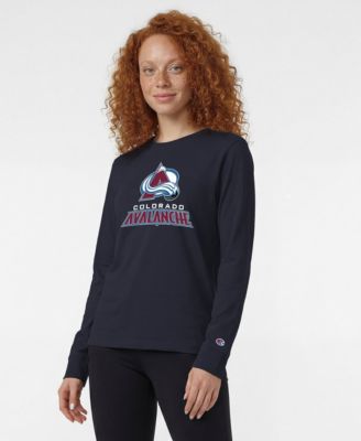 Women's Colorado Avalanche Wordmark Lockup Screen-printed Long-Sleeve T-Shirt