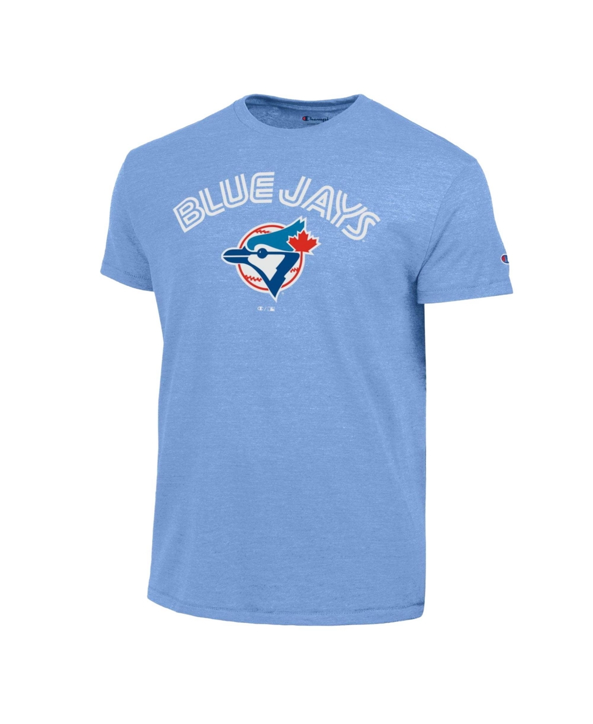 Champion Men's Toronto Blue Jays Cooperstown Wordmark Lockup Tri-Blend Crew Neck T-Shirt