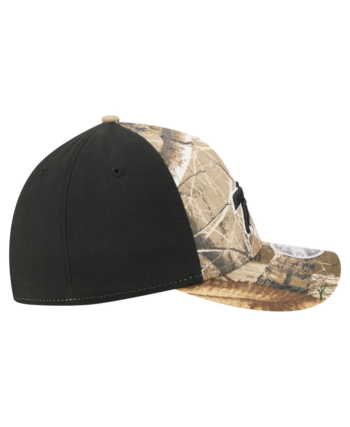 New Era Men's Camo/Black Buffalo Bills Team Collection Real Tree 39THIRTY M-Crown A-Frame Flex Hat