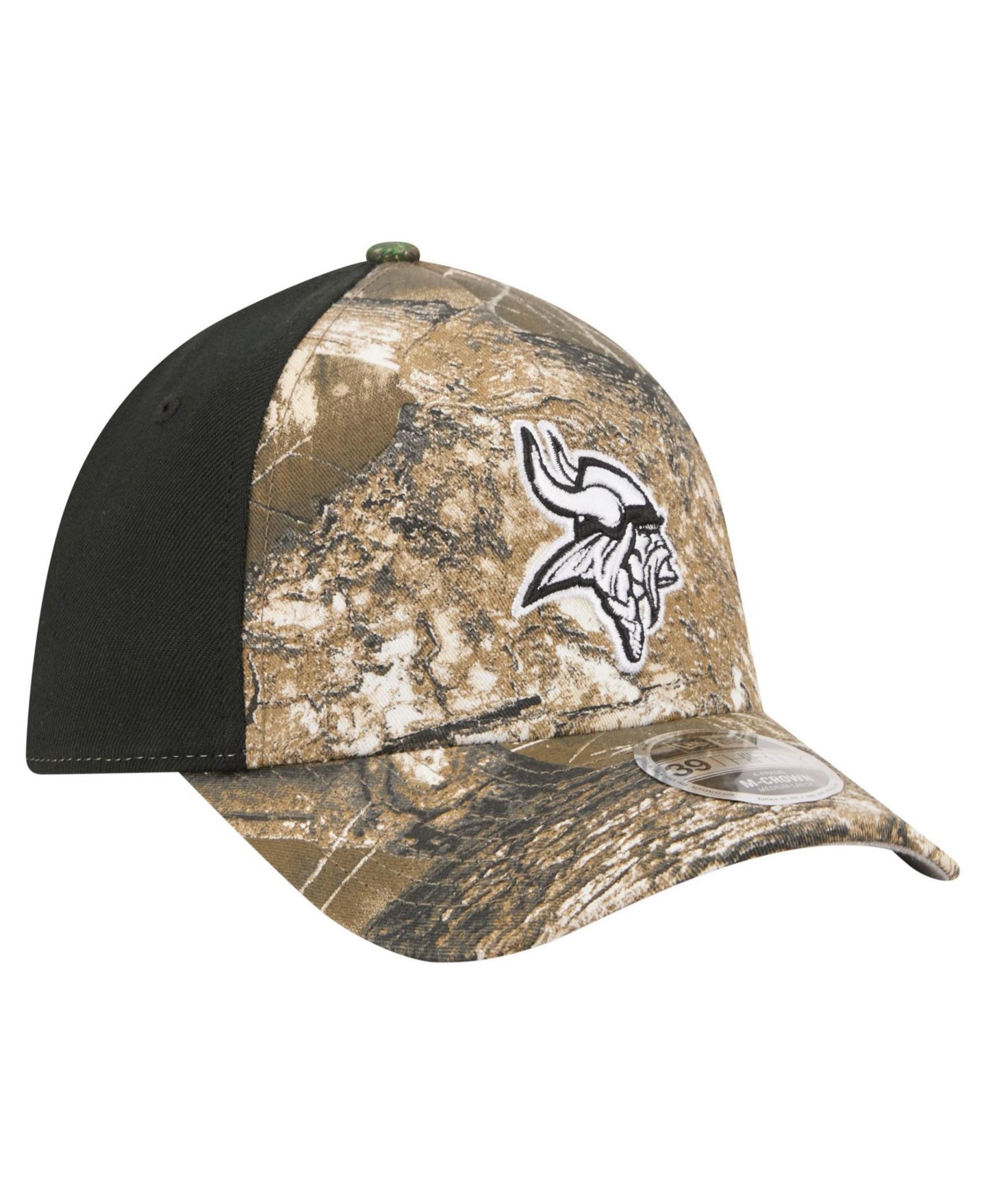 Мужская кепка New Era Minnesota Vikings Real Tree 39THIRTY Stretch Fit — фото 5
