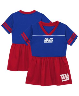 Toddler Girls' 2T-5T New York Giants V-Neck Short-Sleeve Fit & Flare Jersey Dress