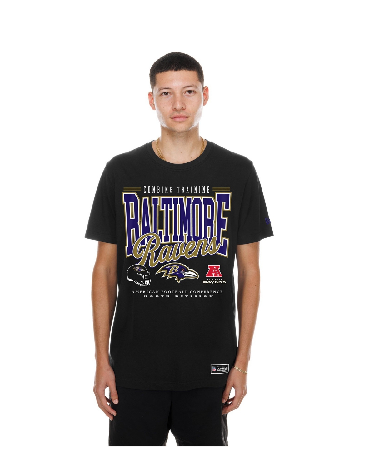 New Era Men's Baltimore Ravens Combine Authentic Crewneck T-Shirt