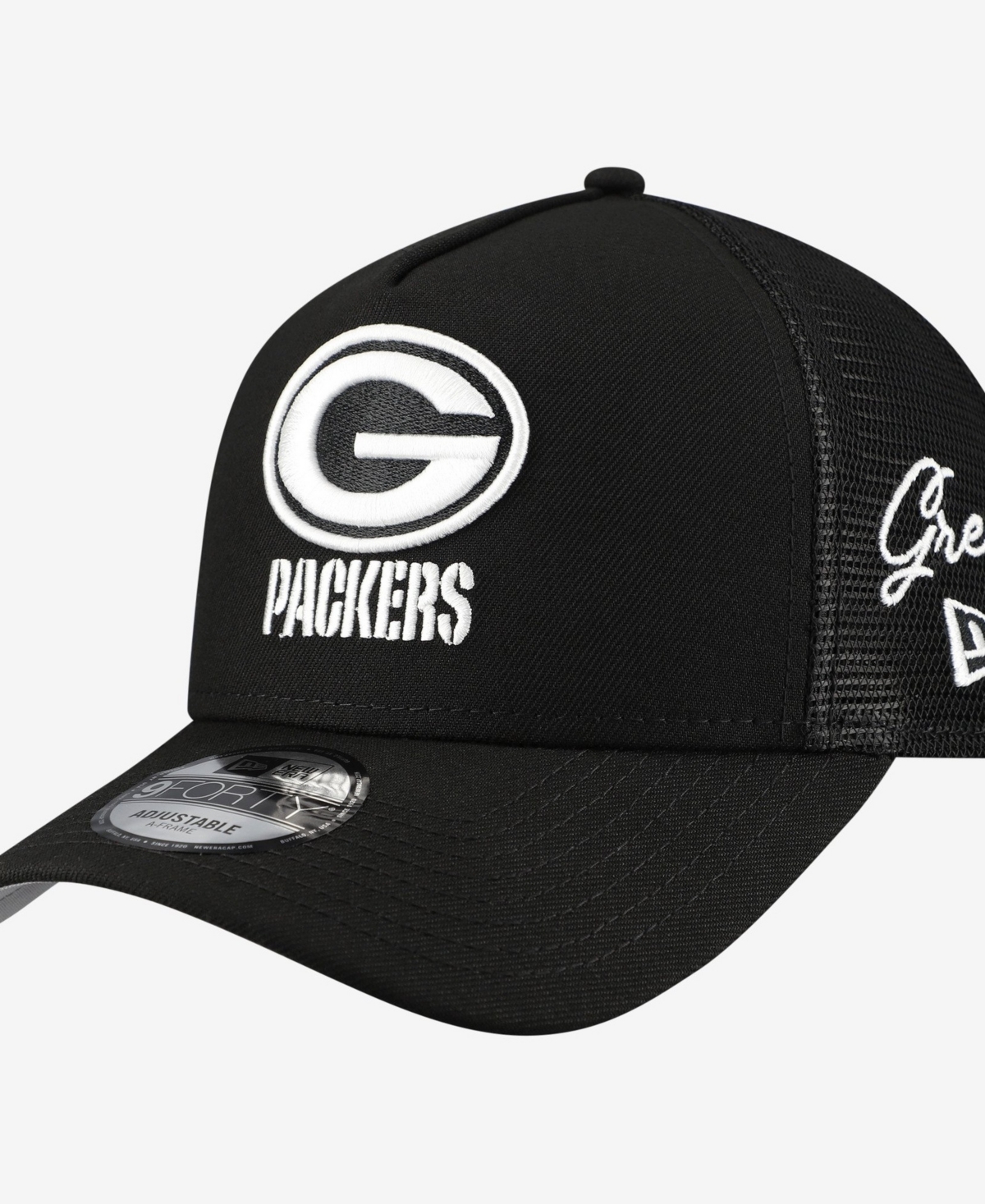 New Era Men's Green Bay Packers 9FORTY A-Frame High-Crown Adjustable Cap