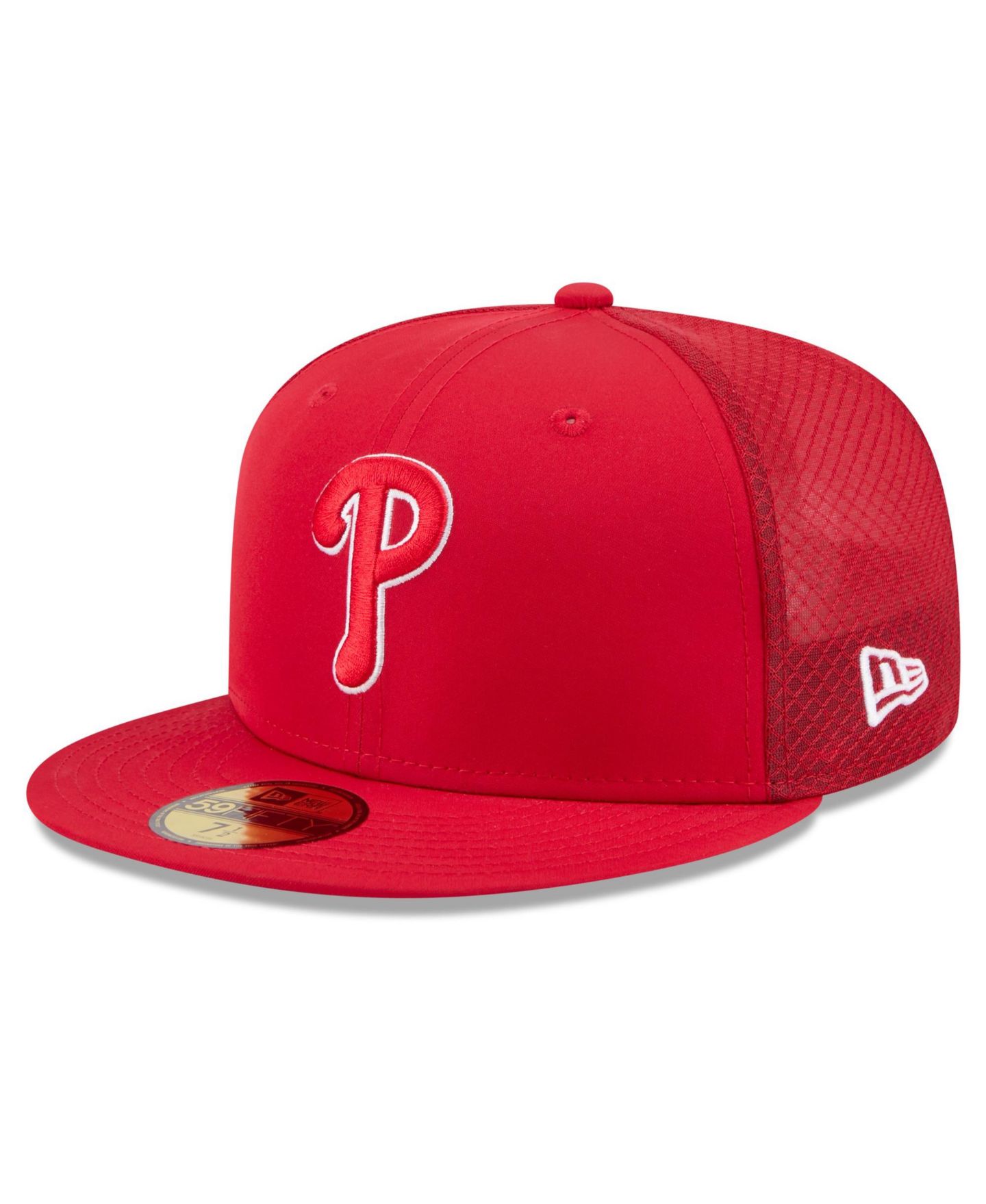 Детская кепка New Era Philadelphia Phillies Batting Practice 59FIFTY Flat Bill Fitted Hat — фото 1