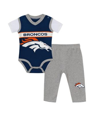 Baby Boys' and Girls' Denver Broncos Cotton Short-Sleeve Bodysuit and Pants Set