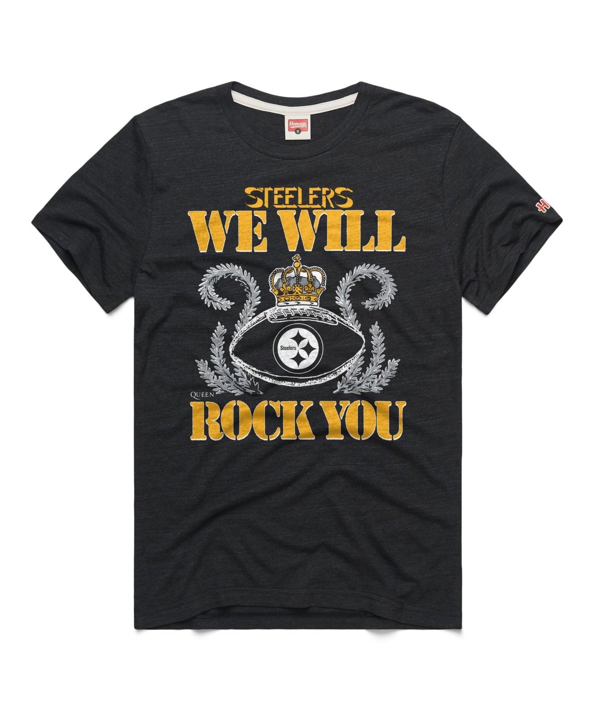 Homage Men's and Women's Pittsburgh Steelers Schedule Queen Tri-Blend T-Shirt