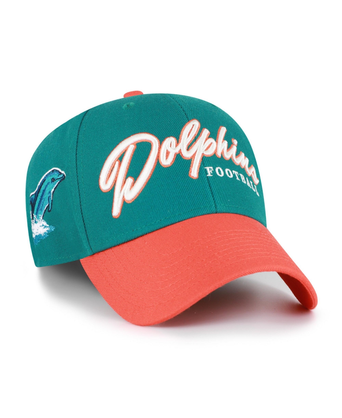 '47 Brand Men's Aqua Miami Dolphins Throwback Mvp Adjustable Hat
