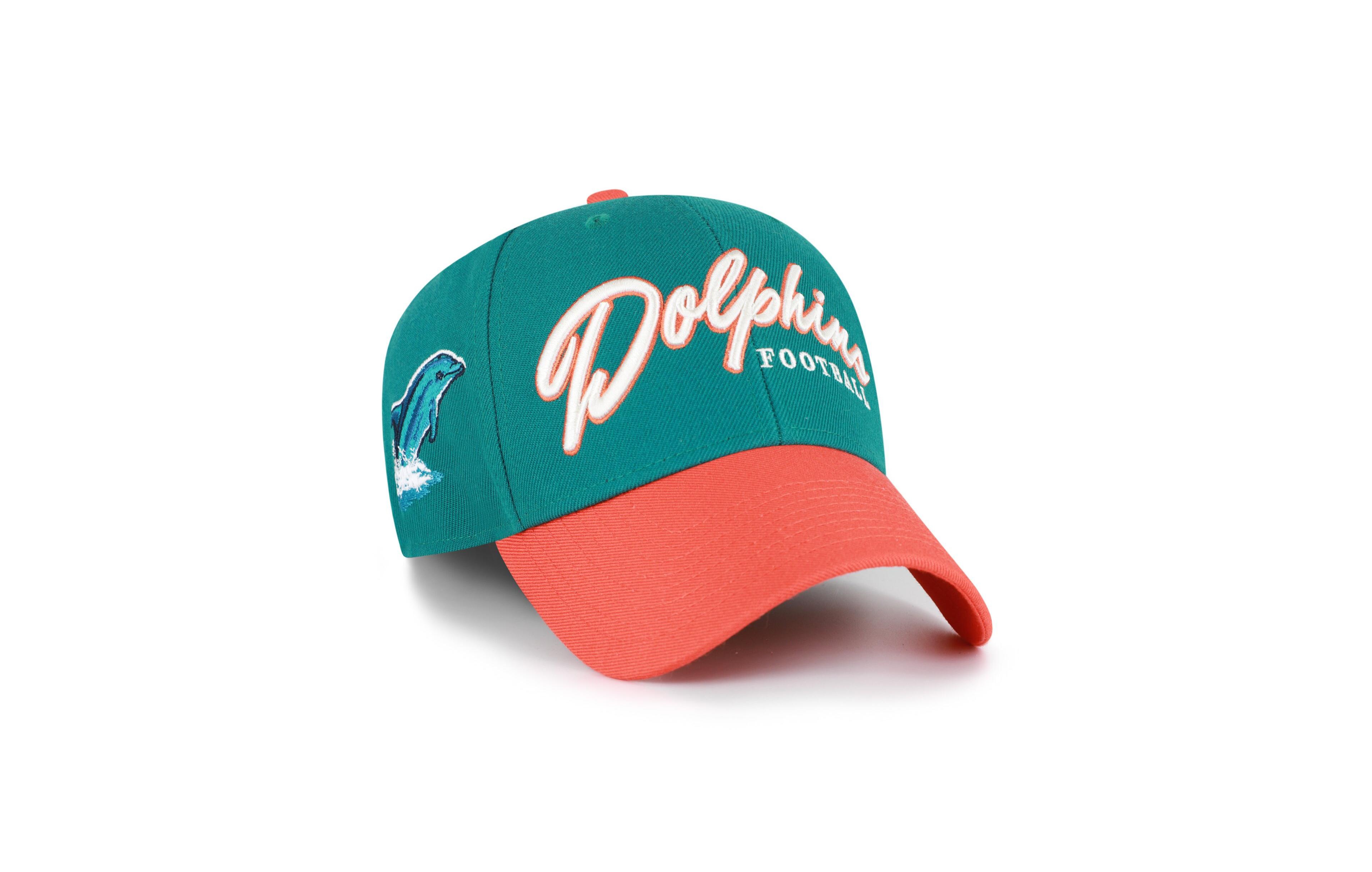 '47 Brand Men's Aqua Miami Dolphins Throwback Mvp Adjustable Hat