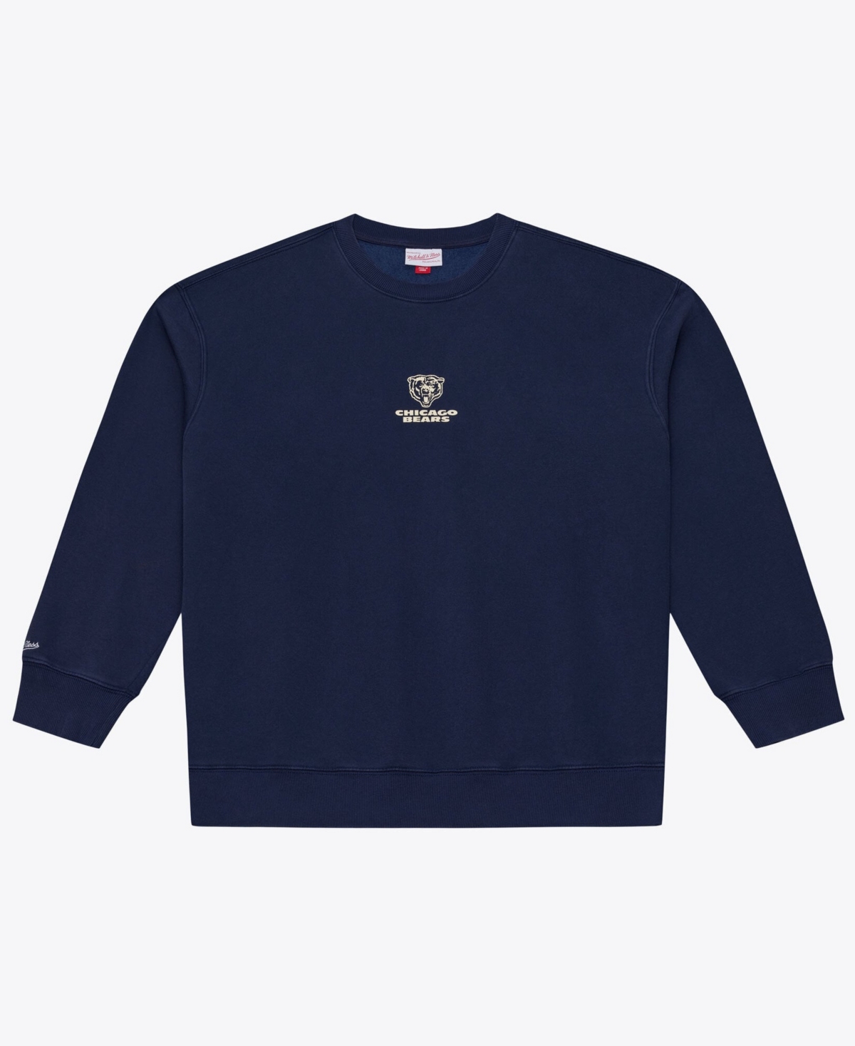 Mitchell & Ness Men's Navy Chicago Bears Core Essentials Micro Logo Fleece Sweatshirt - Navy