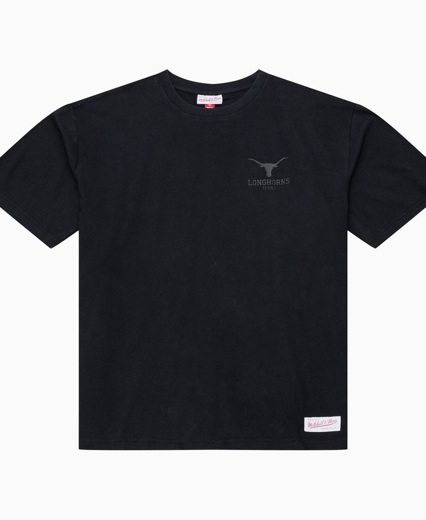 Мужская футболка Mitchell & Ness Black Texas Longhorns Monochrome Icon — фото 1