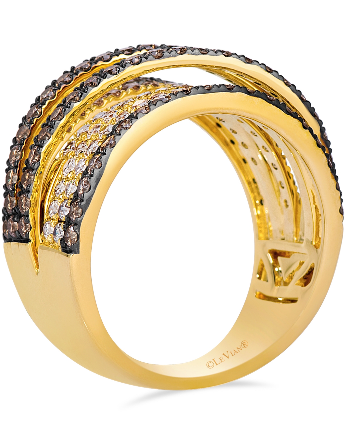Le Vian Nude Diamond (0.71 ct. t.w.) & Chocolate Diamond (1.24 ct. t.w.) Ring in 14k Honey Gold