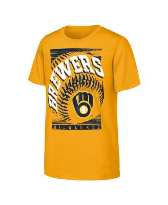 Boys' 4-20 and Girls' 4-16 Milwaukee Brewers Speed Pitch Distressed-Graphic T-Shirt