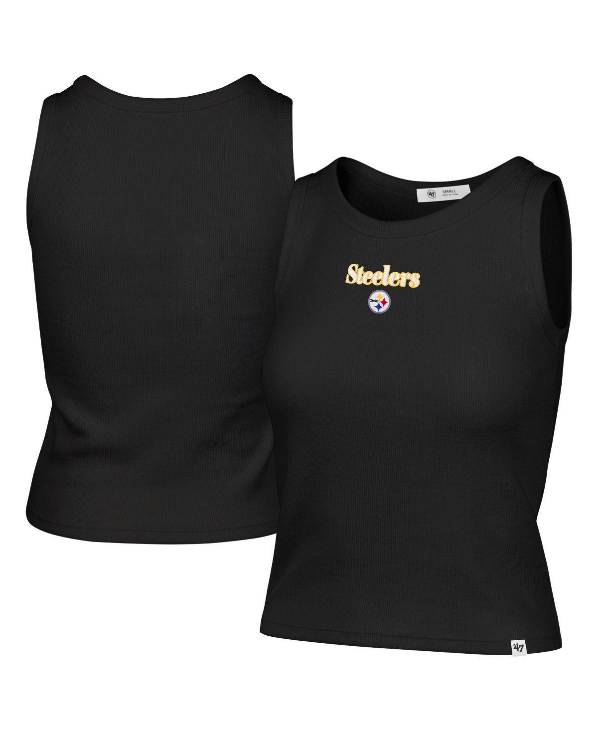'47 Brand Women's Pittsburgh Steelers Cropped Ribbed Tank Top