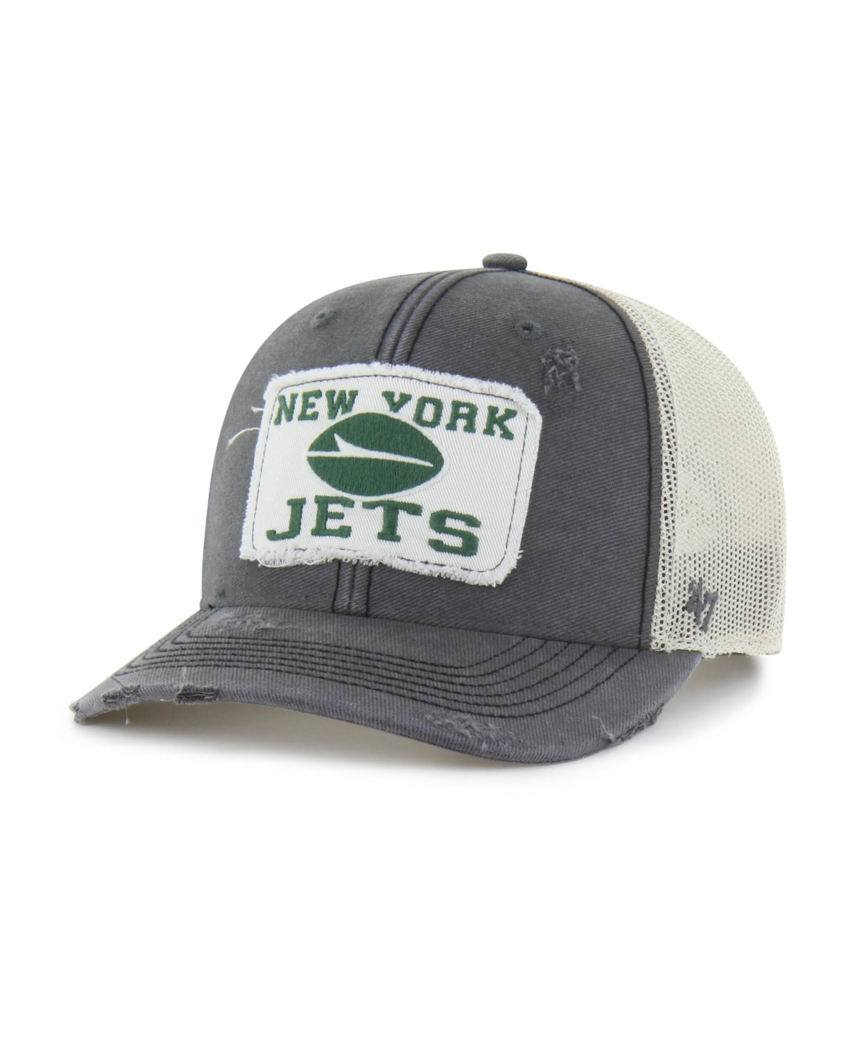 '47 Brand Men's Charcoal New York Jets Egremont Well-Worn Adjustable Trucker Hat