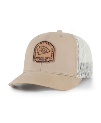 Kansas City Chiefs Leather Applique Adjustable Trucker Hat