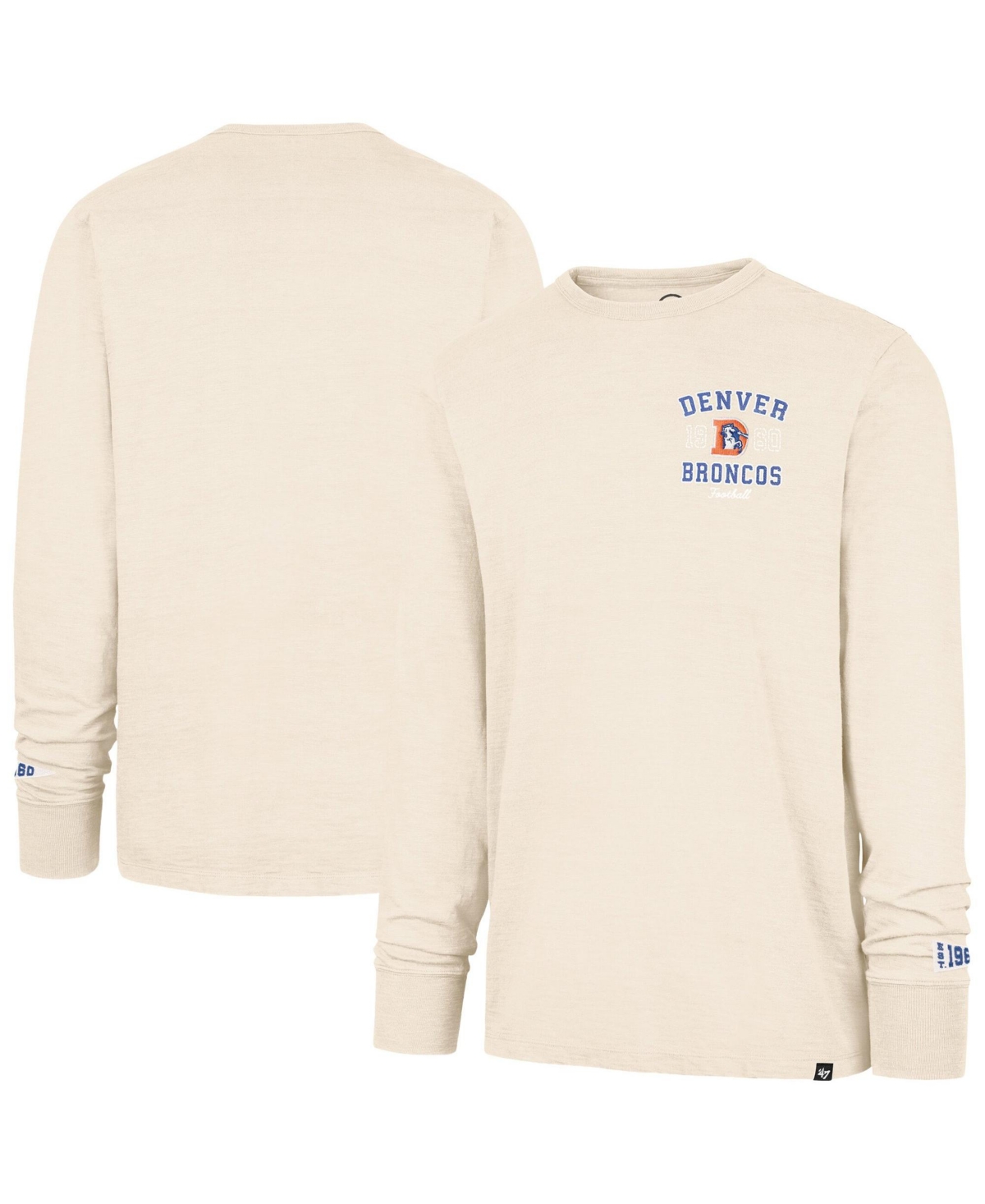 '47 Brand Men's Tan Denver Broncos Heavy Slub Long Sleeve T-Shirt