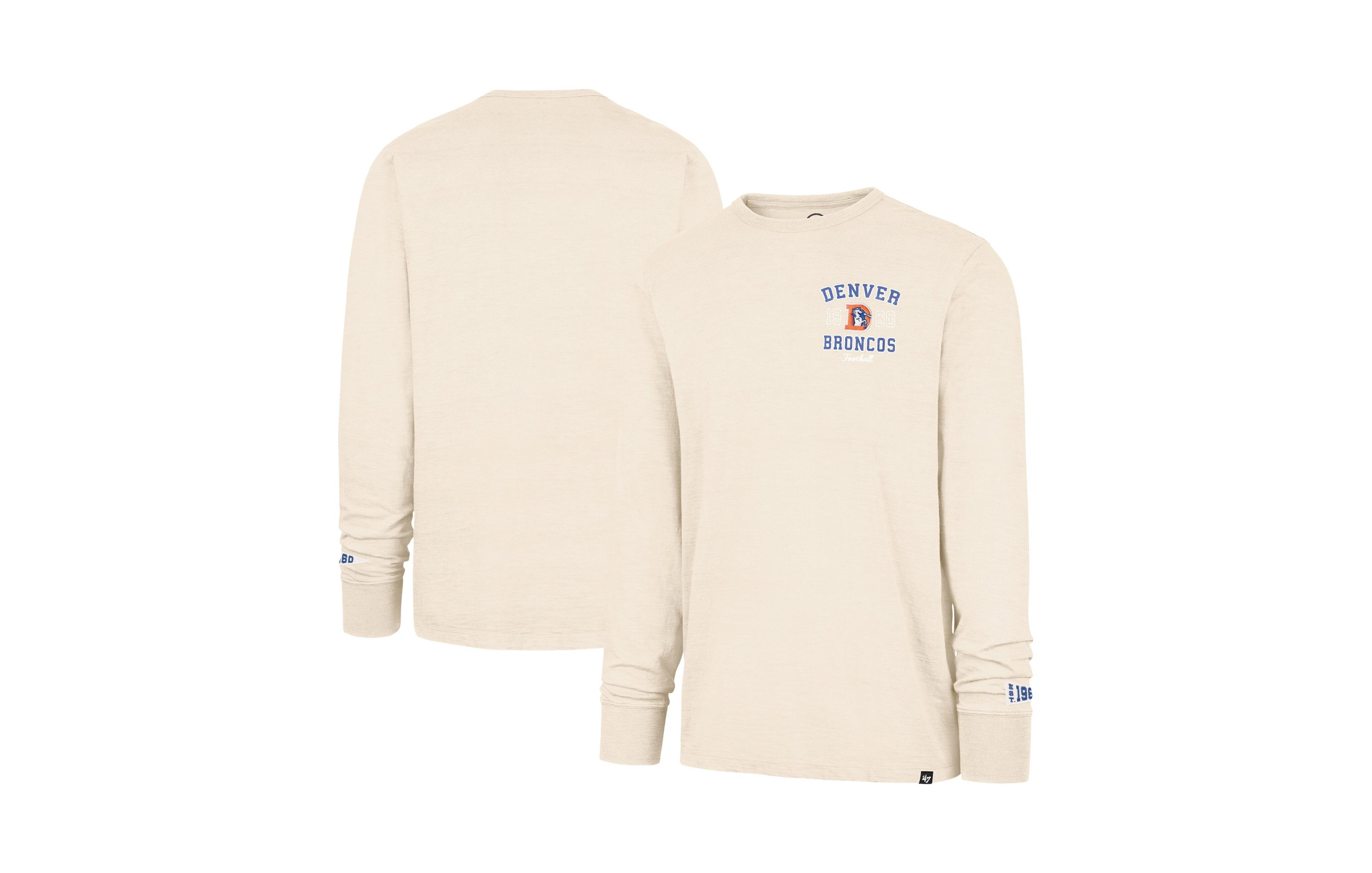 '47 Brand Men's Tan Denver Broncos Heavy Slub Long Sleeve T-Shirt