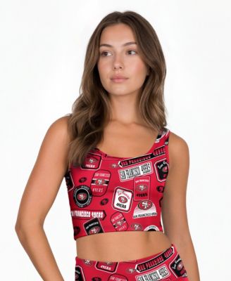 Women's San Francisco 49ers Wireless Scoop Neck Grady Allover Print Bralette