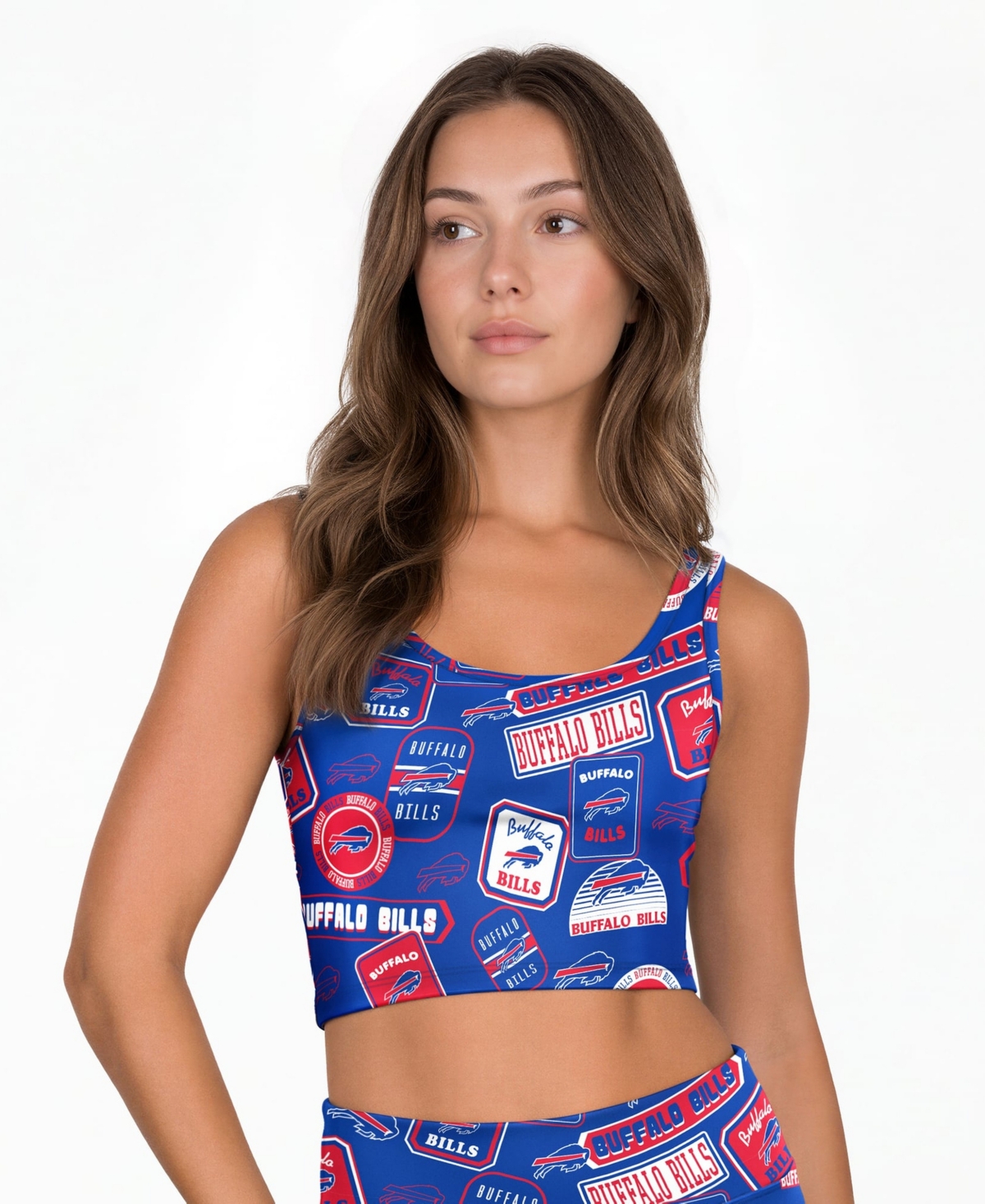 Concepts Sport Women's Buffalo Bills Grady Allover Print Wireless Unlined Full-Coverage Bralette