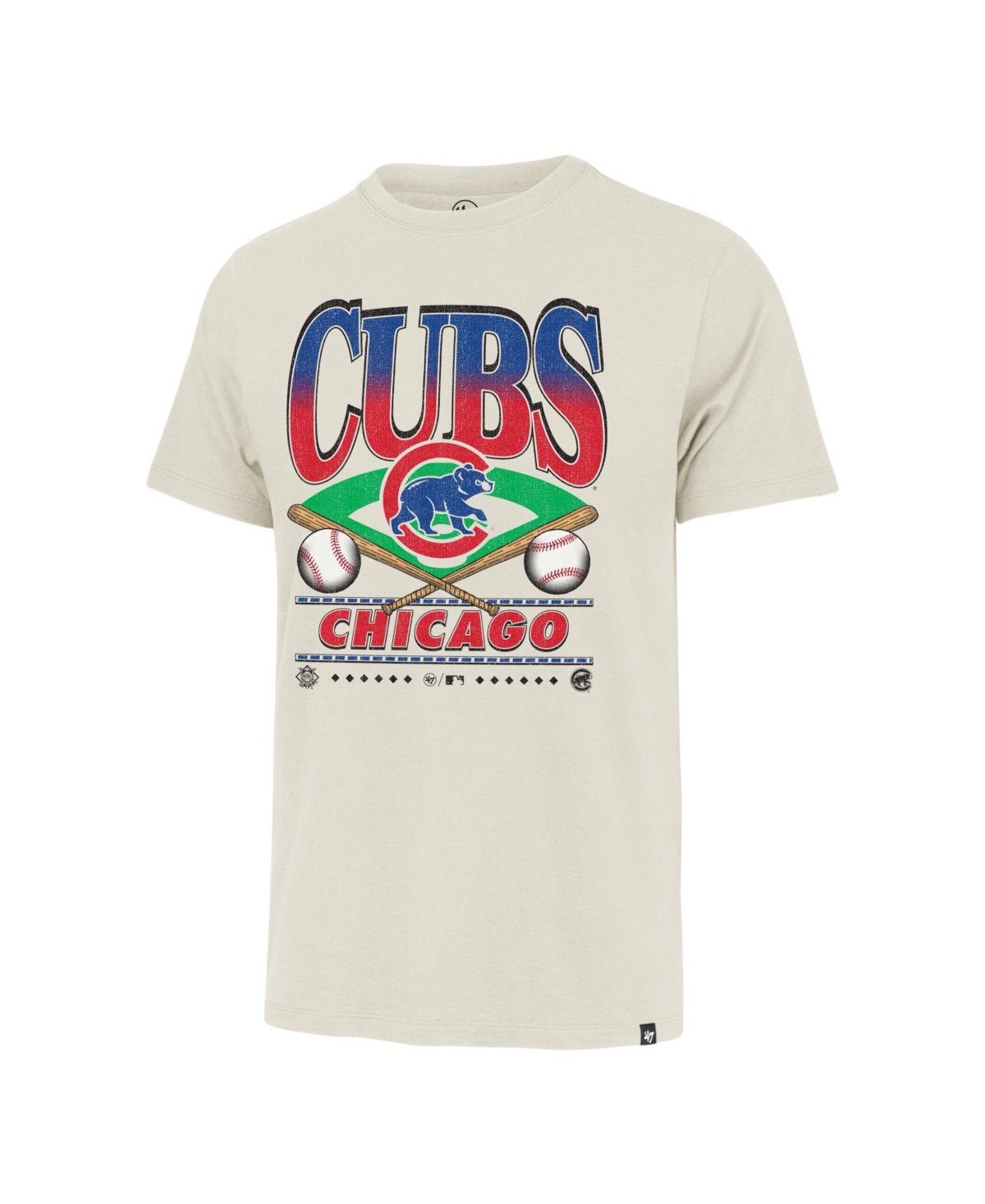 '47 Brand Men's Tan Chicago Cubs Straight Shot Two Franklin T-Shirt - Tan