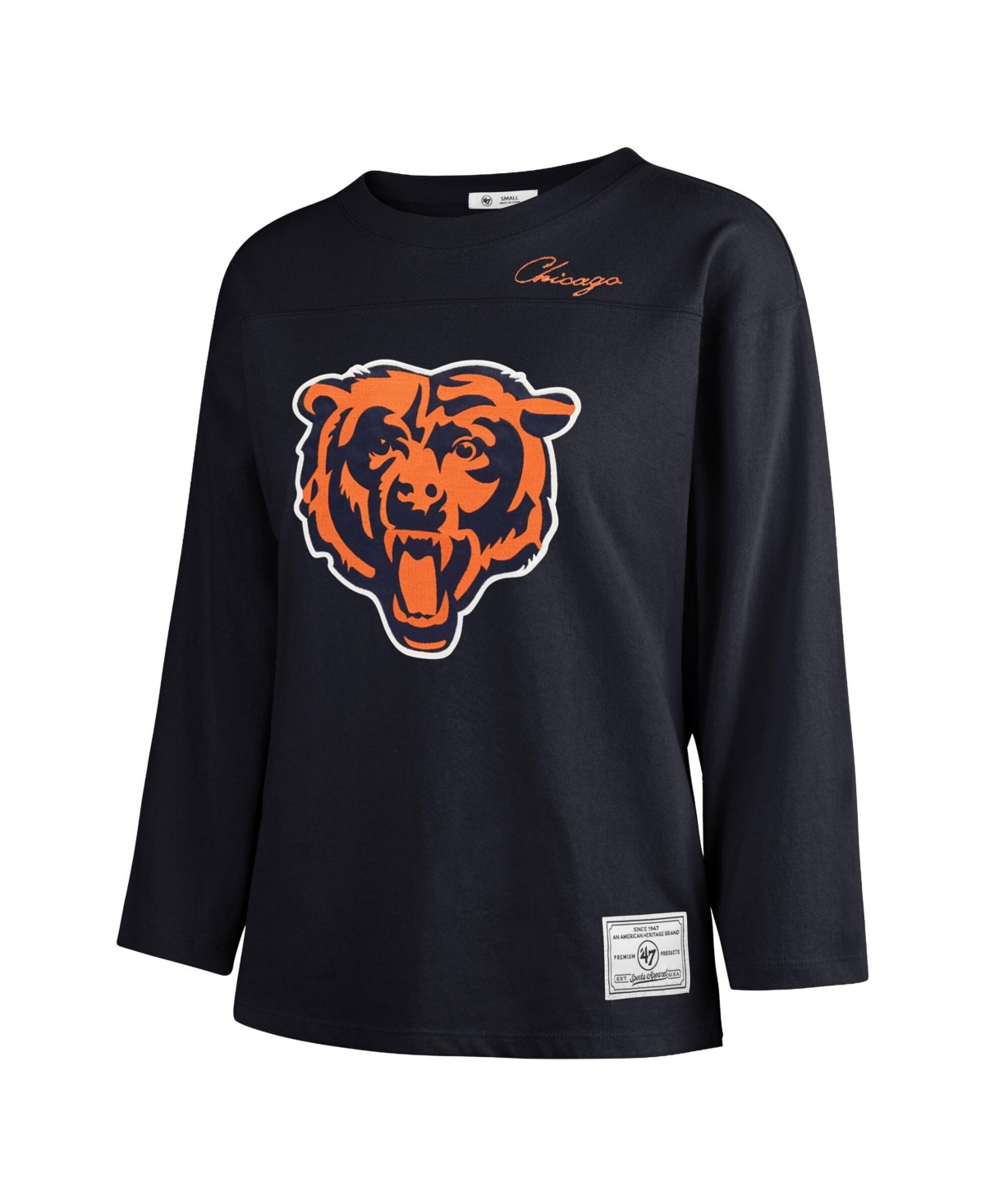 '47 Brand Women's Chicago Bears Game Nod Timeless Long-Sleeve Crewneck T-Shirt