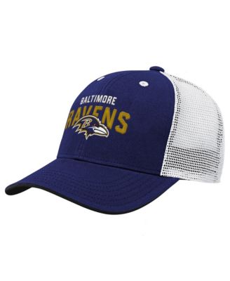 Big Boys and Girls Baltimore Ravens Core Lockup Trucker Mesh Hat