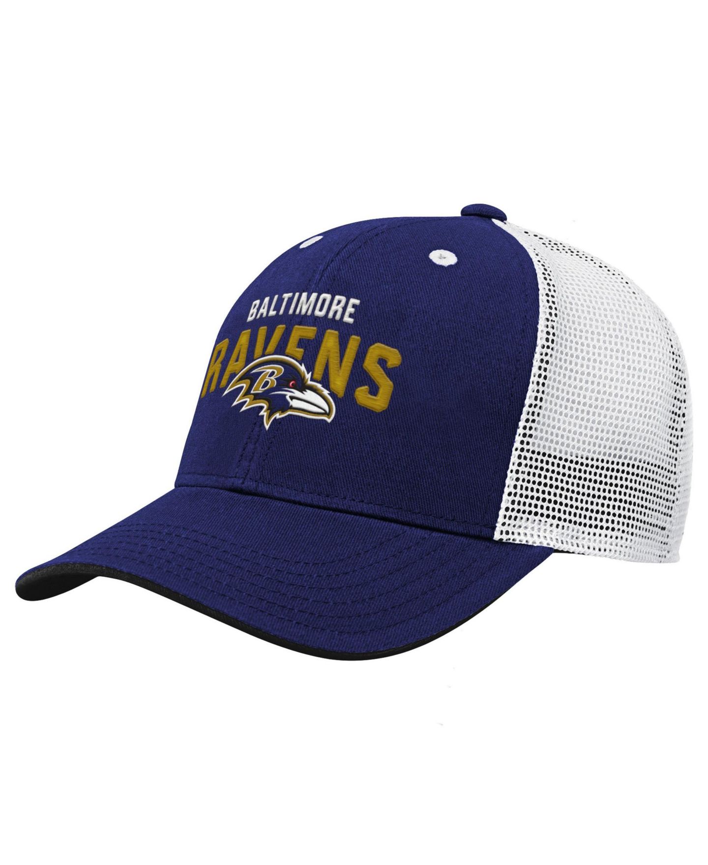 Детская кепка Outerstuff Baltimore Ravens Core Lockup Trucker Mesh Hat — фото 1