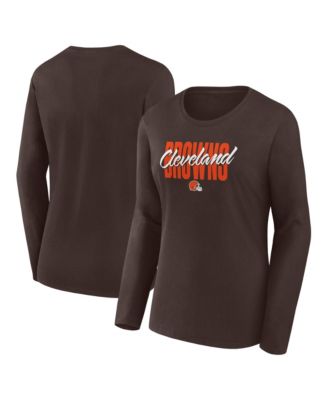 Women's Cleveland Browns Grip Long-Sleeve Graphic T-Shirt