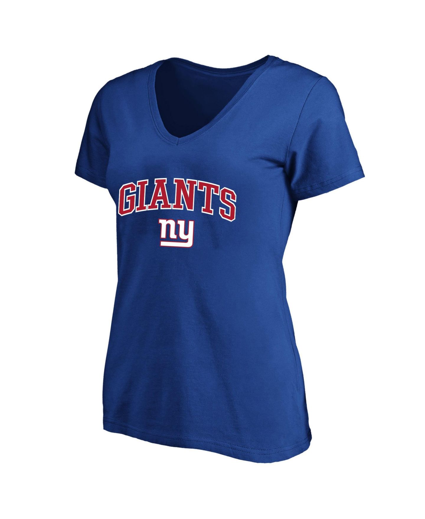 Женская футболка Fanatics Plus Size New York Giants V-Neck Short Sleeve — фото 1