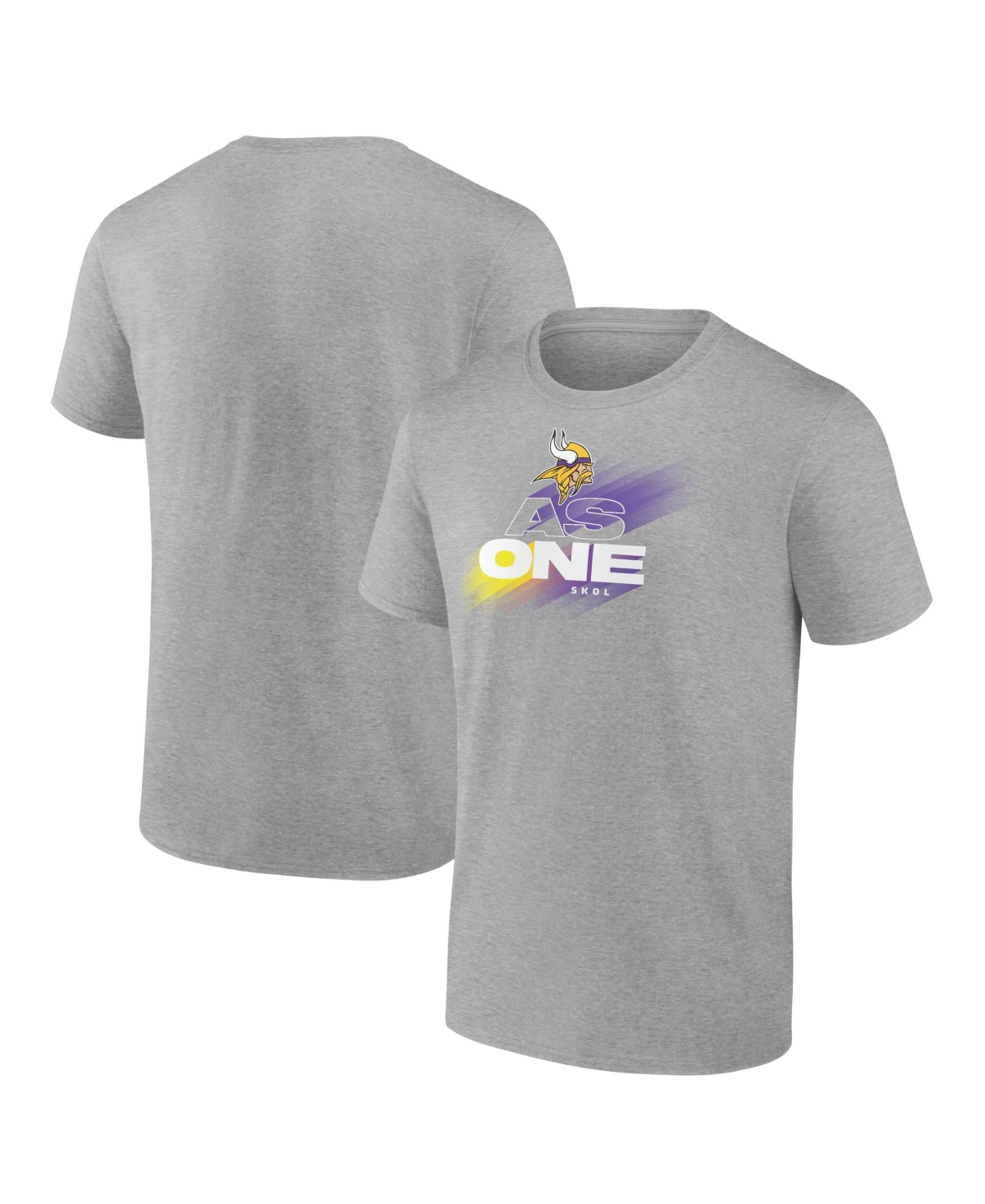 Fanatics Mto Label Men's Minnesota Vikings As One Skol Graphic T-Shirt - Heather Gray, Navy
