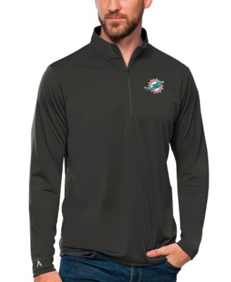 Men's White Miami Dolphins Tribute Quarter-Zip Lightweight Pullover Jacket
