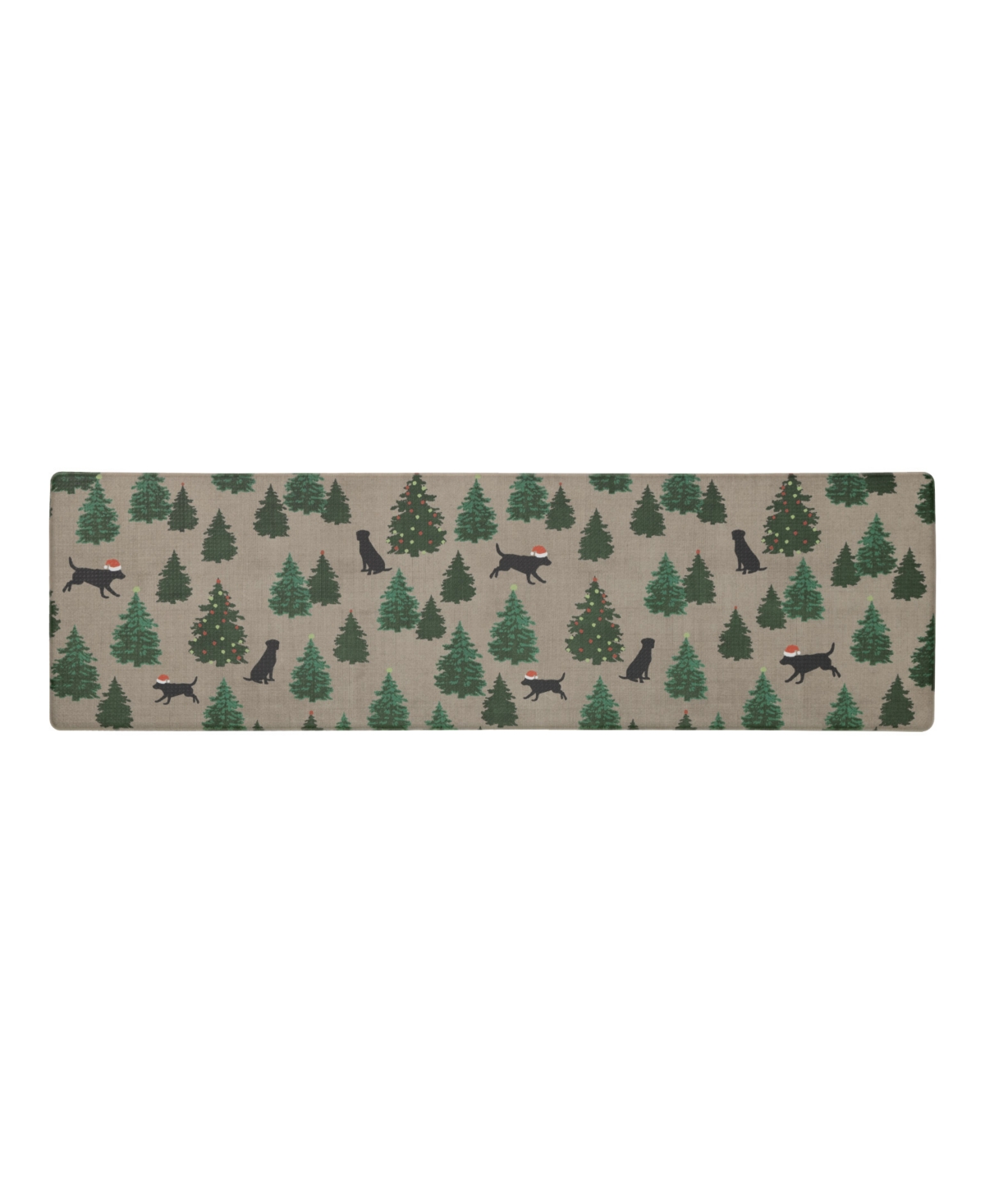 Eddie Bauer Dogs and Christmas Trees Non-Slip Kitchen Mat