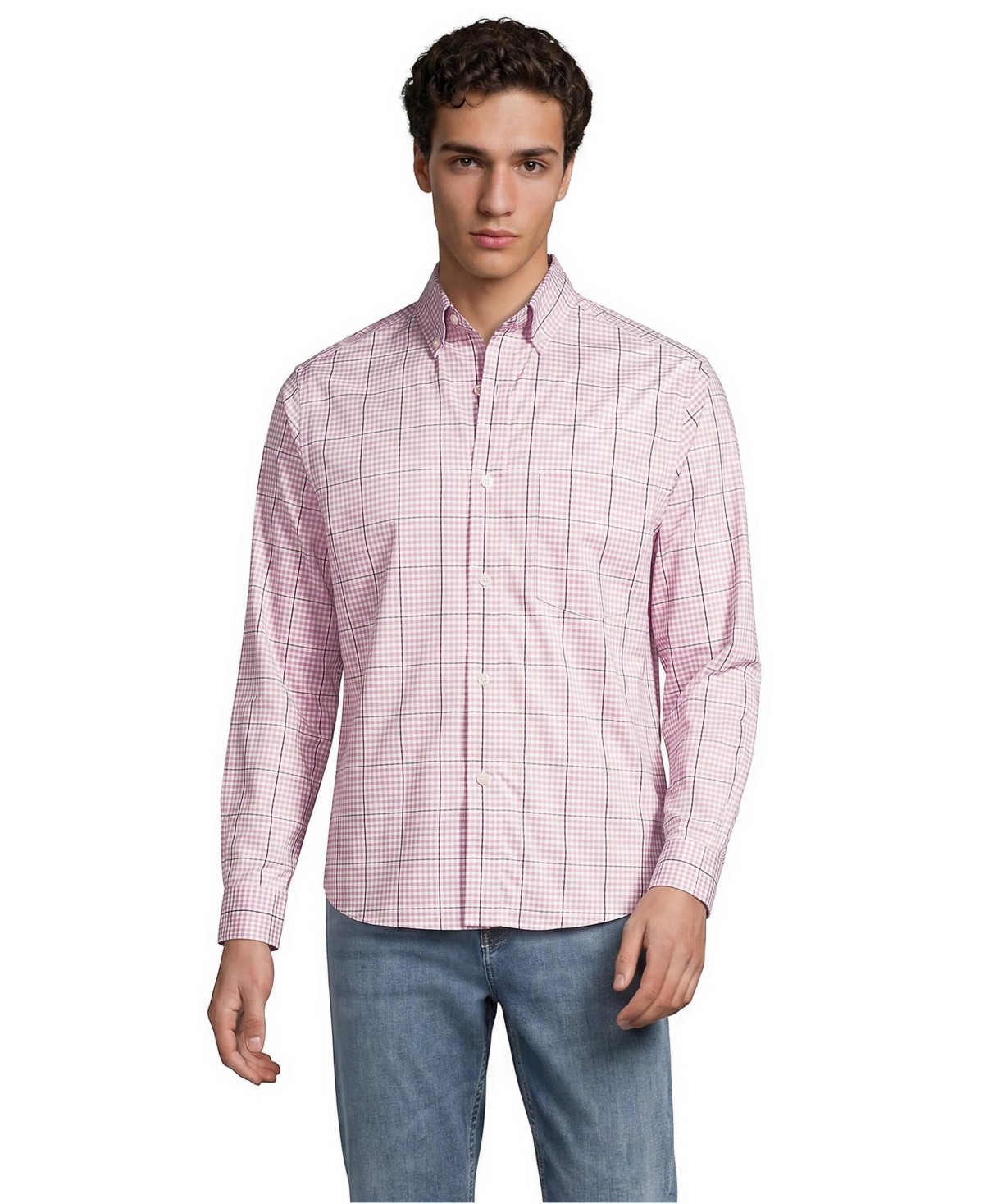 Lands' End Men's Long Sleeve Travel Kit Shirt