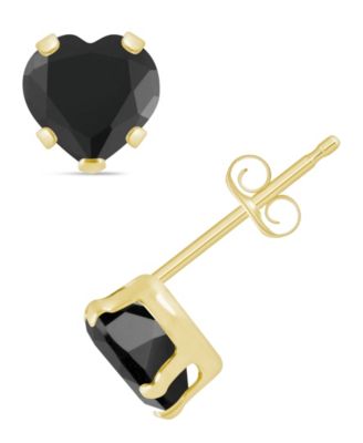 Stud Earrings in 10k Yellow Gold (Available in Amethyst, Pink Topaz, Blue Topaz, Peridot, Garnet, Citrine, and Black Onyx)