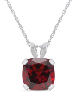 Amethyst (7/8 ct. t.w.) Pendant Necklace in 10k White Gold (Also available in Black Onyx, Citrine, Garnet, Peridot, Blue Topaz, and Pink Topaz)