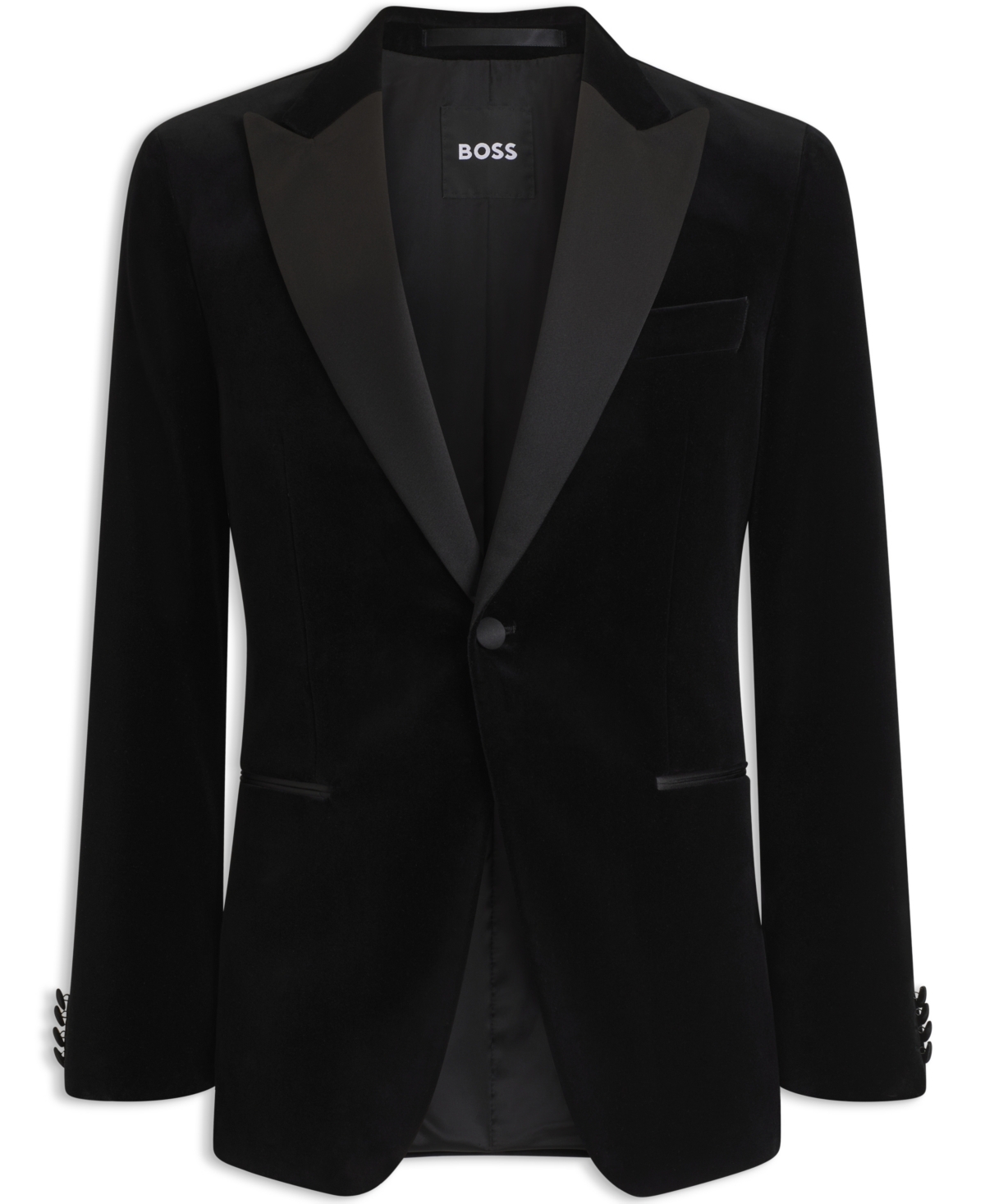 Boss by Hugo Men's Cotton Velvet Slim-Fit Tuxedo Jacket