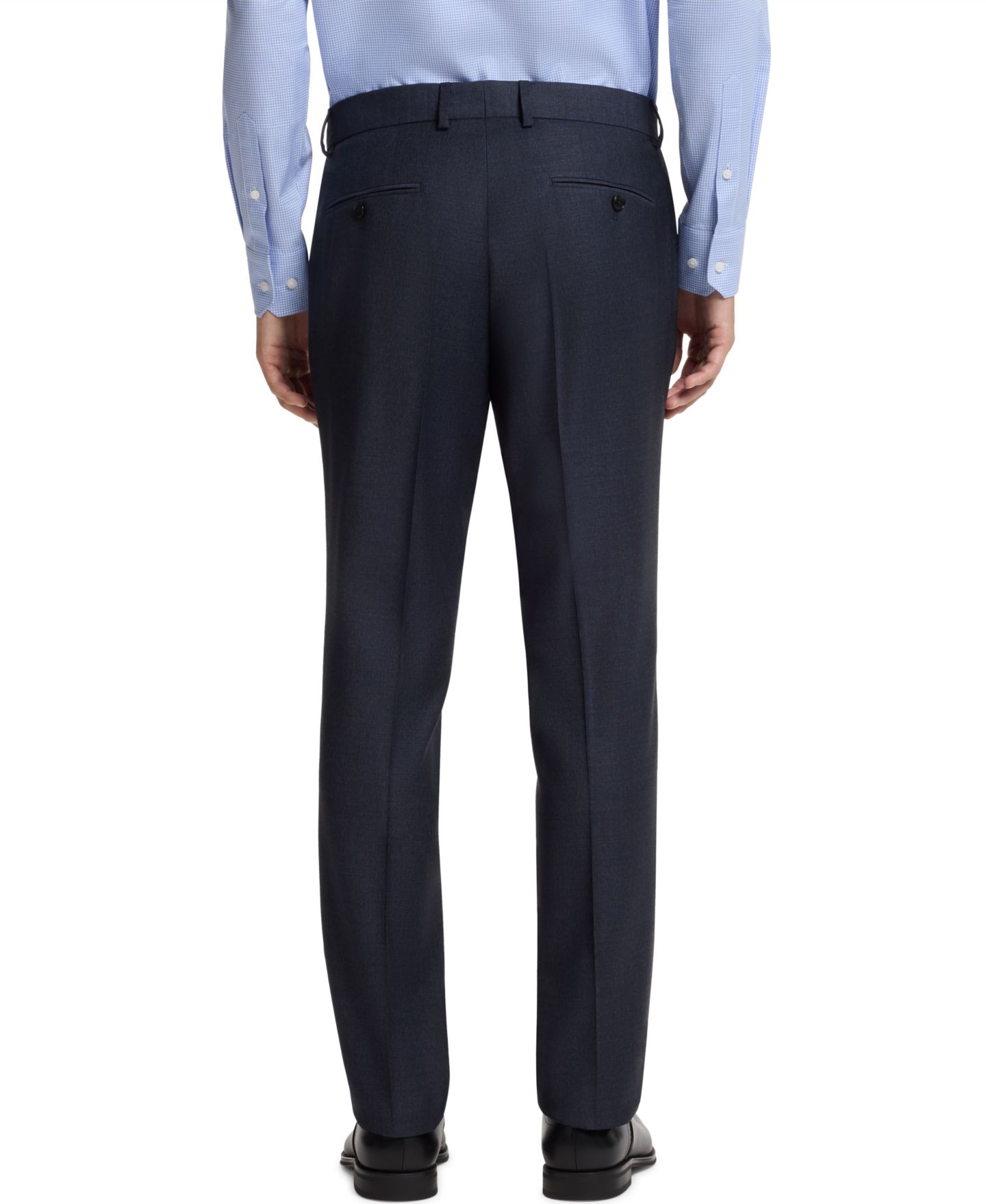 Мужские комплекты Hugo Boss Patterned Stretch Wool Two-Piece Slim-Fit Suit, цвет: Тёмный синий — фото 4