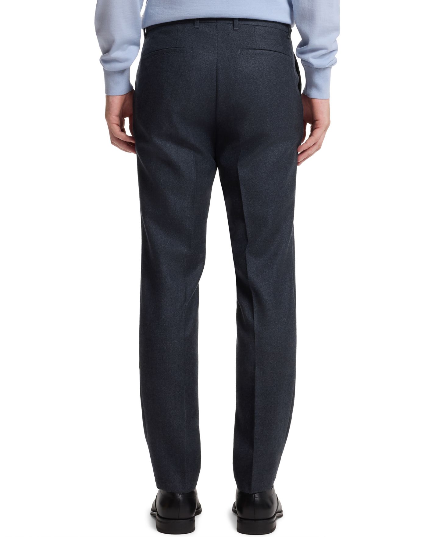 Мужские брюки Hugo Boss BOSS by Wool Slim-Fit Patterned, цвет: Тёмный синий — фото 5
