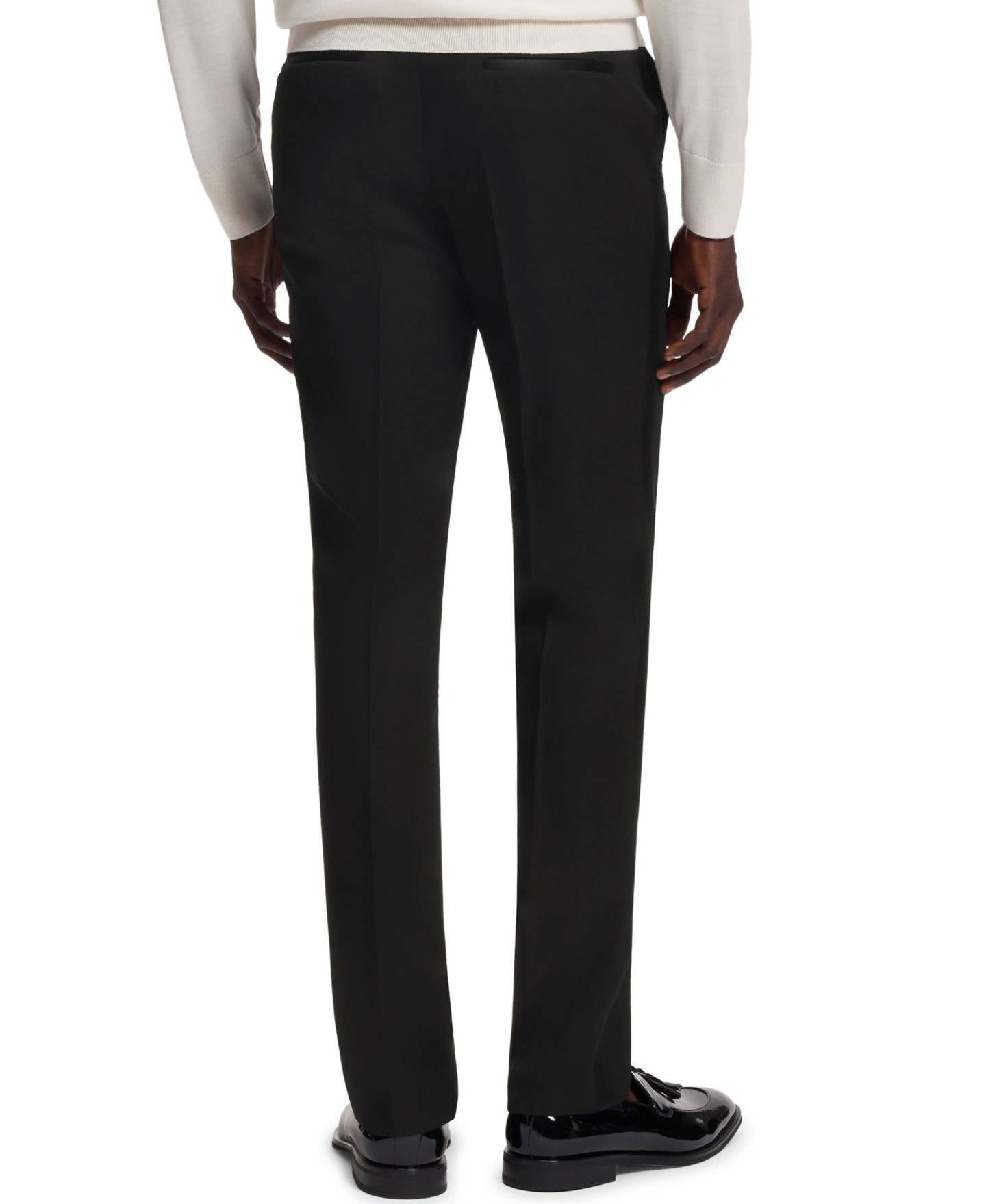 Мужские брюки Hugo Boss BOSS by Wool Slim-Fit Tuxedo, цвет: Чёрный — фото 5