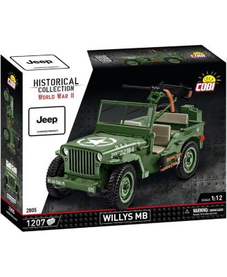 Historical Collection WWII JEEP Willys MB 1:12 Scale Vehicle, 1207 pieces