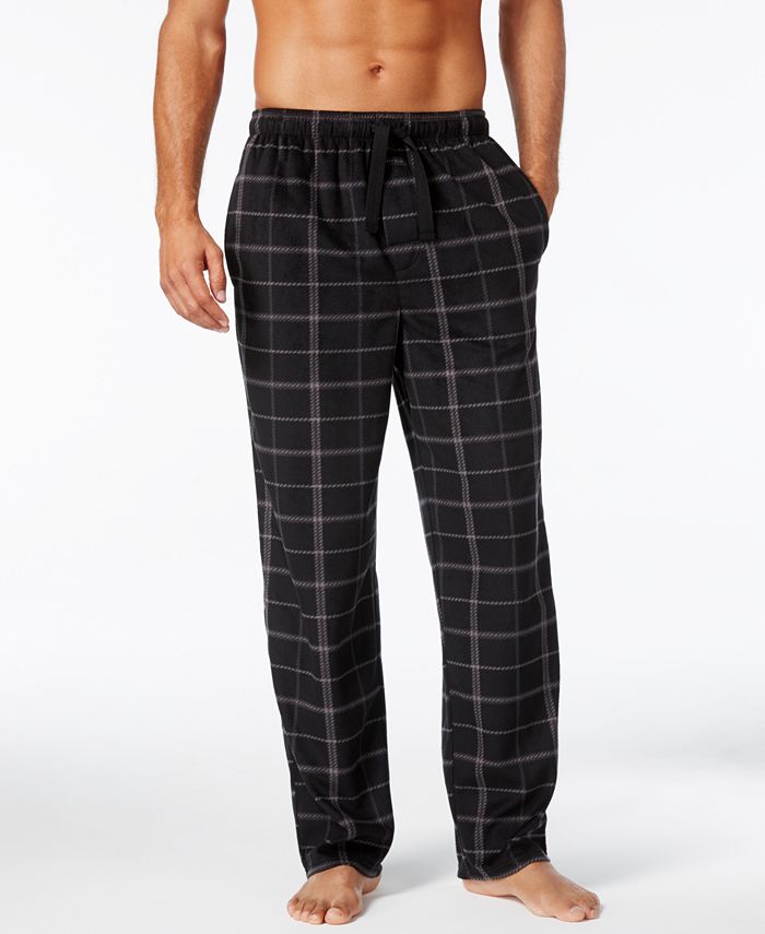 Perry Ellis Men's Open-Grid Fleece Pajama Pants - Macy's