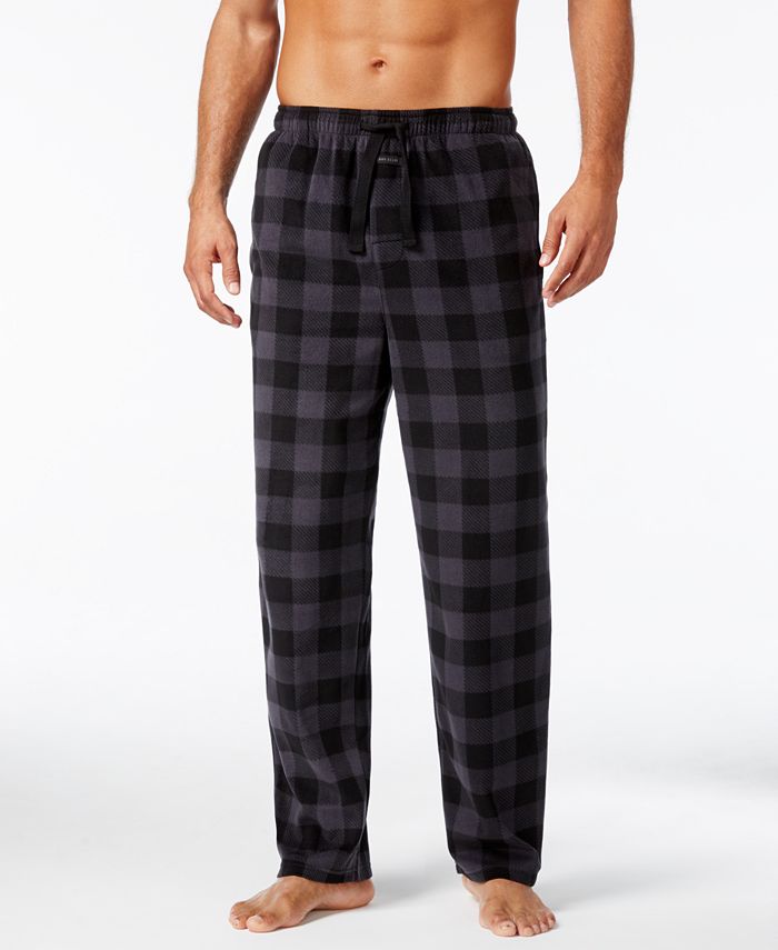 Perry Ellis Men's Buffalo Plaid Fleece Pajama Pants - Macy's