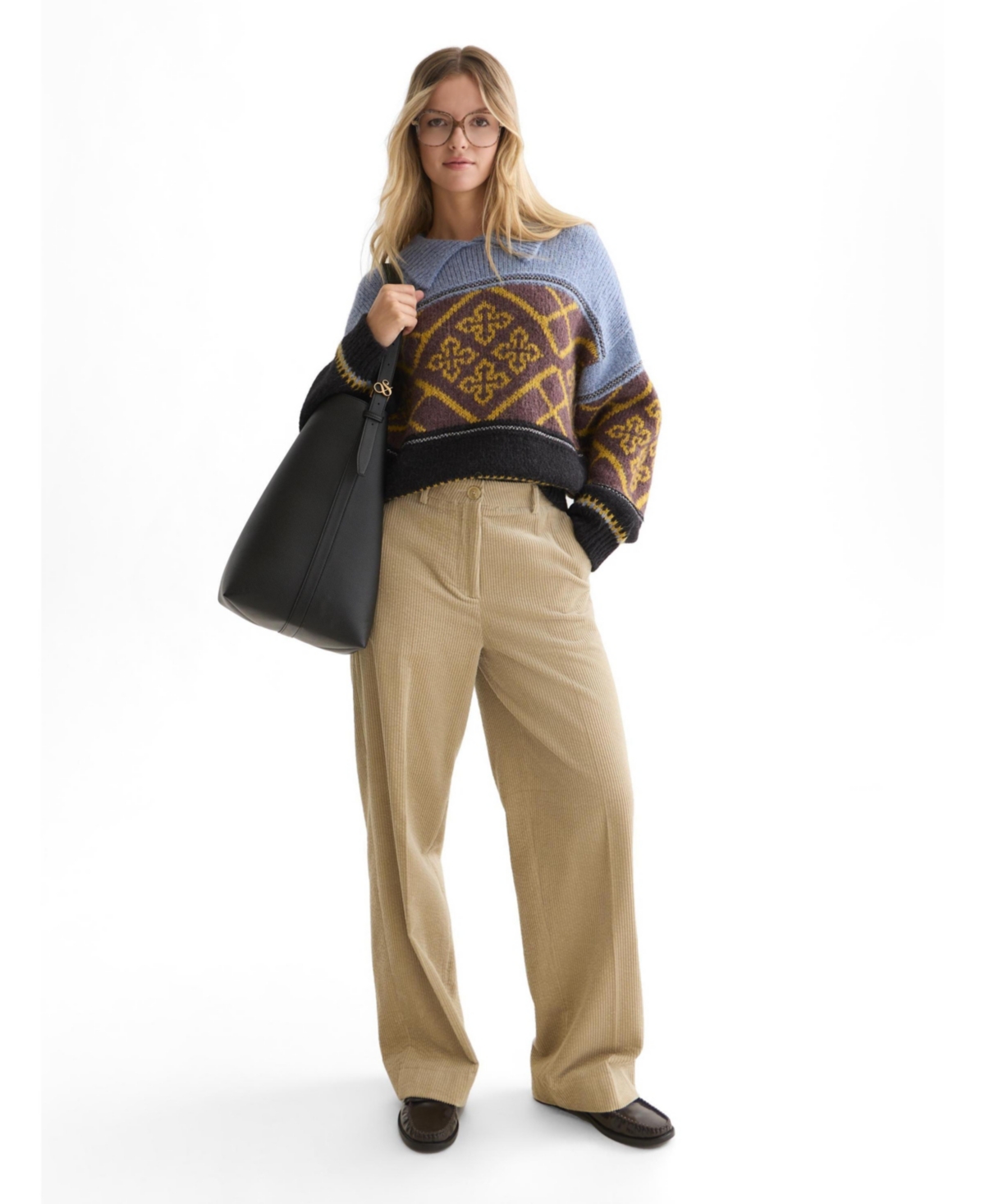 Scotch & Soda Women's Fair Isle Boxy-Fit Pullover