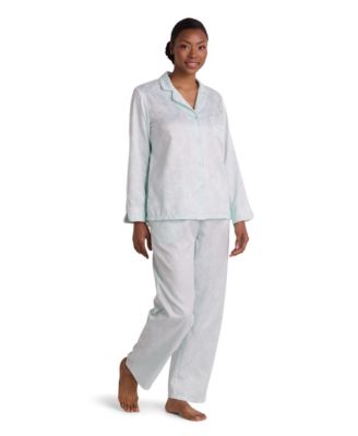 Women's Brushed Back Satin Long-Sleeve Pajama Set