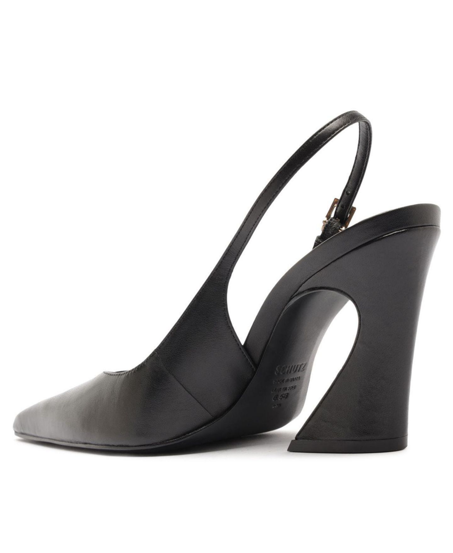 Женские туфли Schutz Lexi Slingback Block Pumps, цвет: Чёрный — фото 6