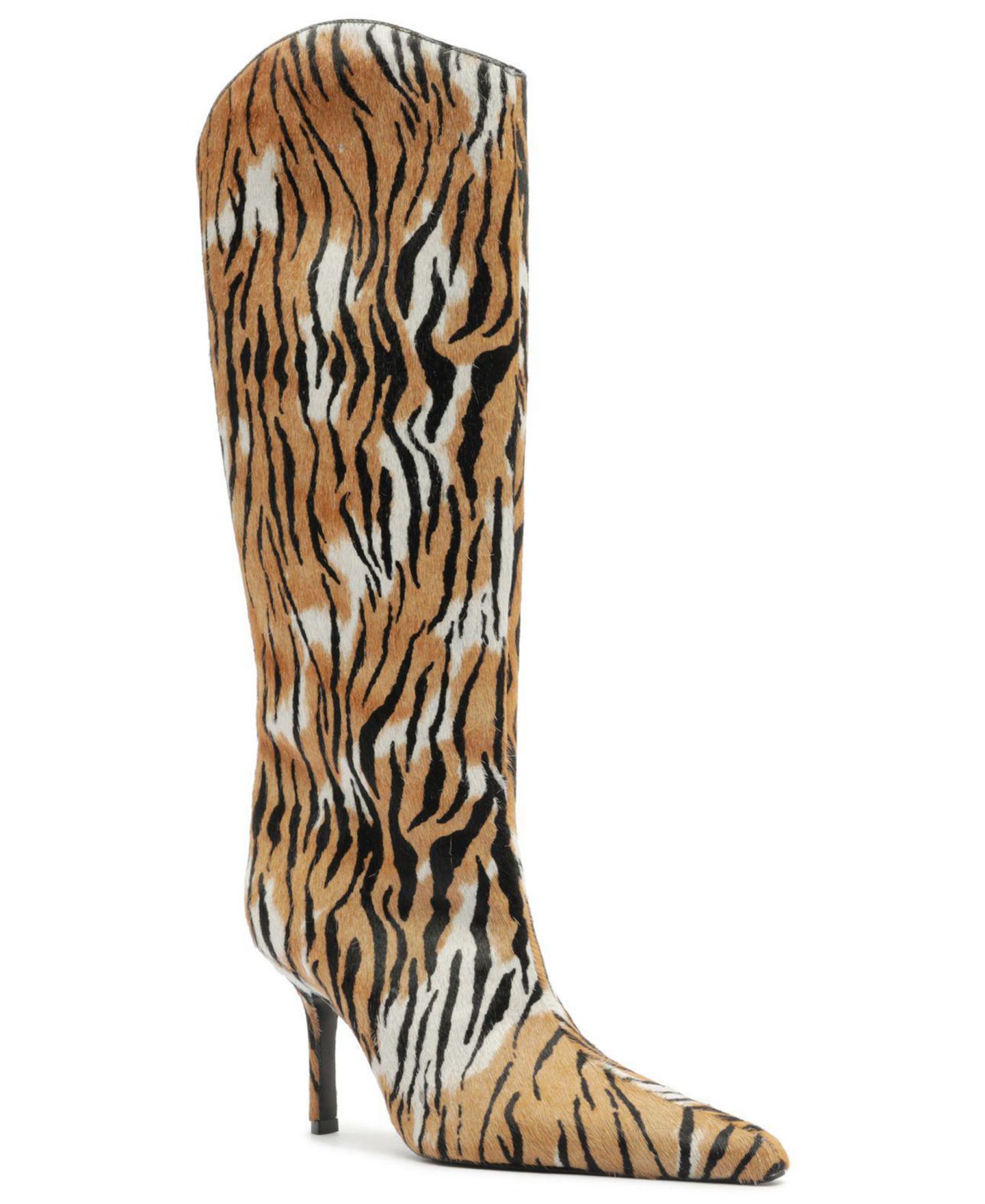Женские ботинки Schutz Mary Ellen Heeled Pointed Toe Tall Dress Boots, цвет: С принтом — фото 1