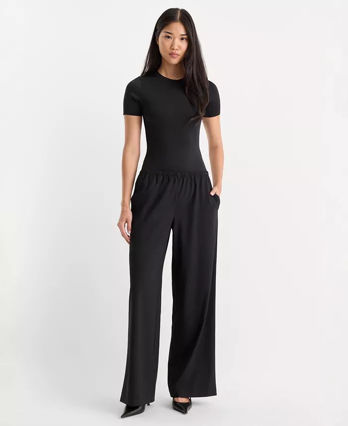 Sculpting Crewneck Short-Sleeve Bodysuit, Regular & Plus Size - thumbnail 10
